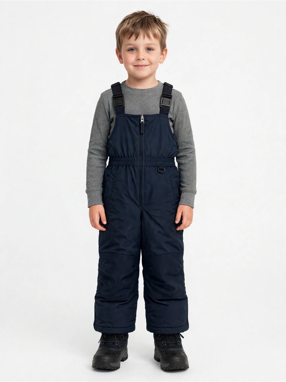 Lands' End Dark Navy Kids Snow Bib Overalls